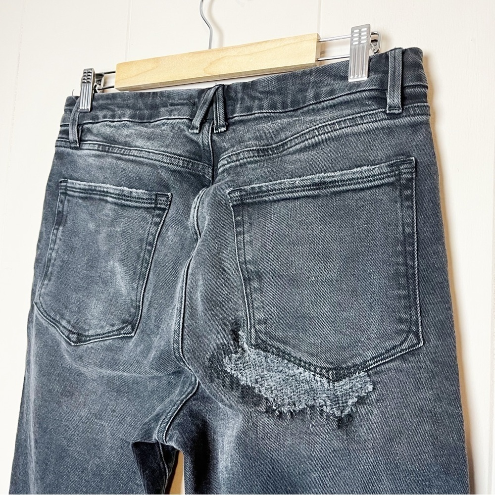 Good American Good Classic Jeans 10 30 black faded distressed high waist stretch - Picture 5 of 12